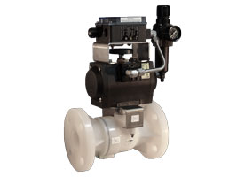 V ported ball control valve PVDF